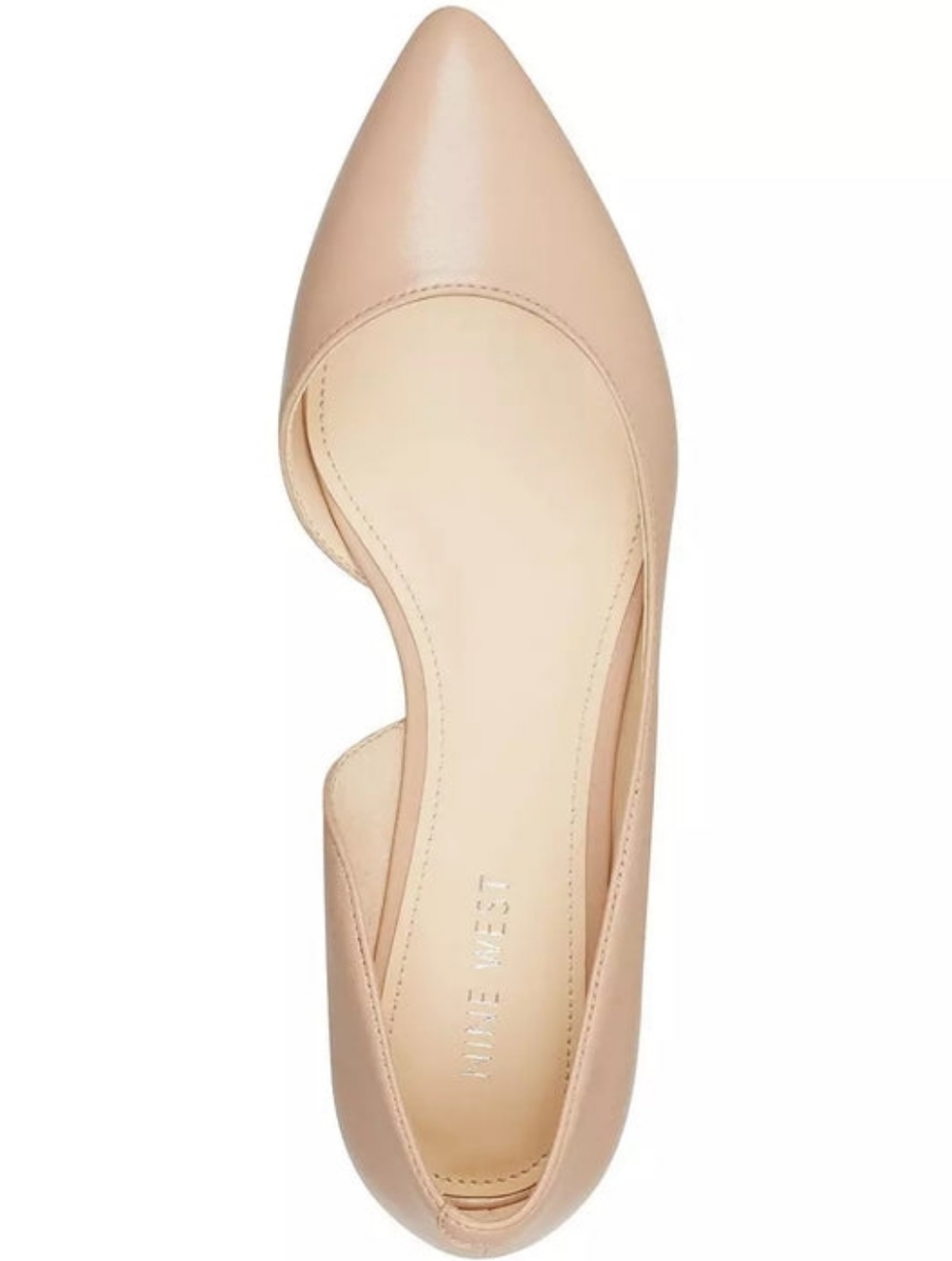 Nine West Blush Pink D'Orsay Pointed Flats Size 9.5M